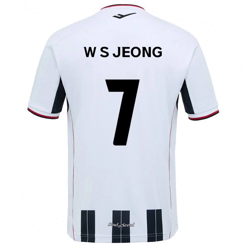 Danxen Kinderen Seung-Won Jeong #7 Wit Zwart Uitshirt Uittenue 2025/26 T-Shirt