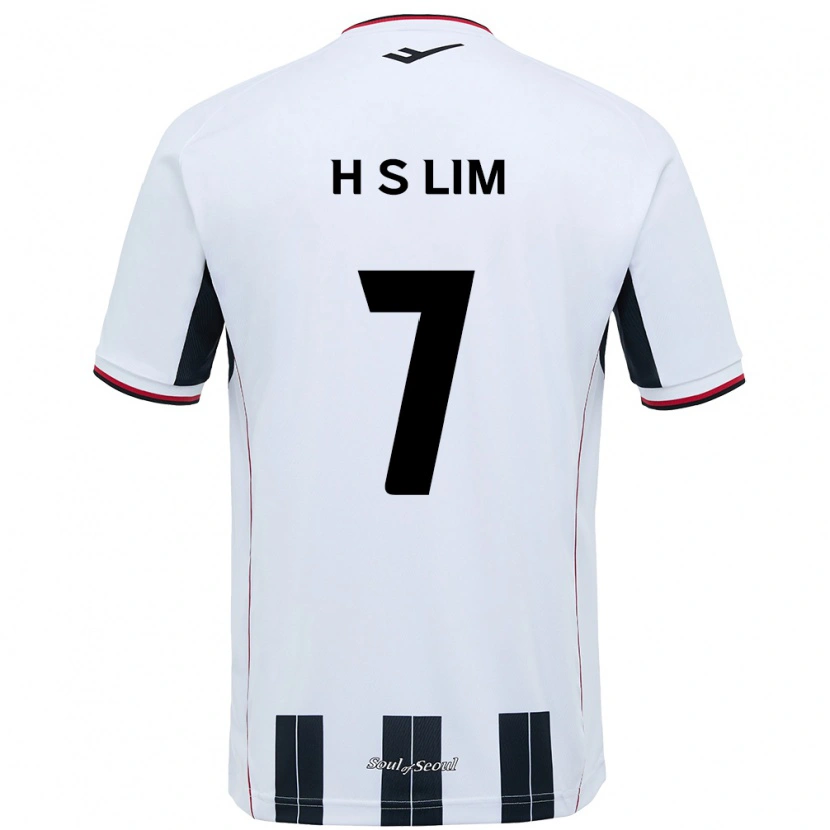Danxen Kinderen Sang-Hyub Lim #7 Wit Zwart Uitshirt Uittenue 2025/26 T-Shirt