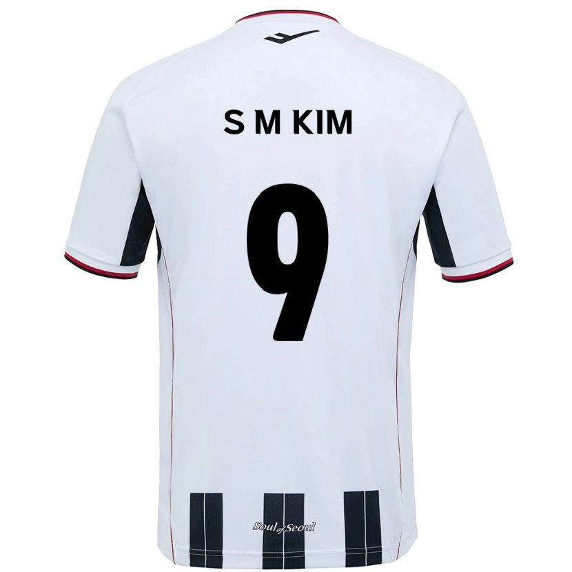 Danxen Kinderen Min-Sung Kim #9 Wit Zwart Uitshirt Uittenue 2025/26 T-Shirt
