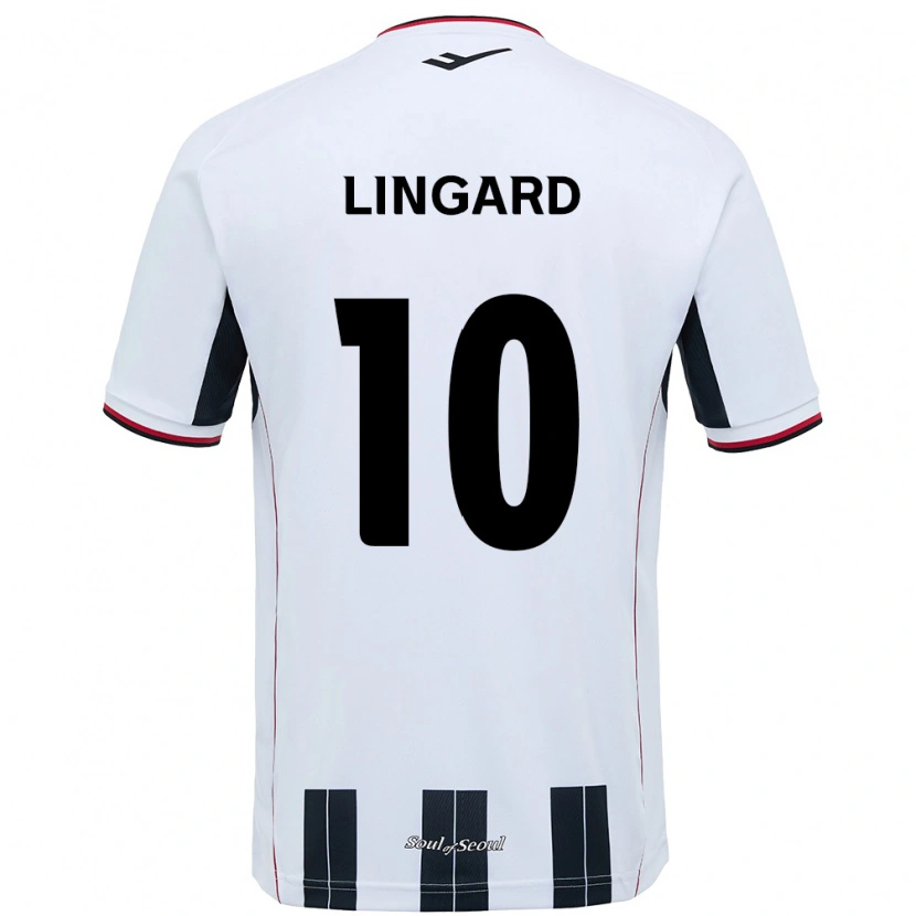 Danxen Kinderen Jesse Lingard #10 Wit Zwart Uitshirt Uittenue 2025/26 T-Shirt