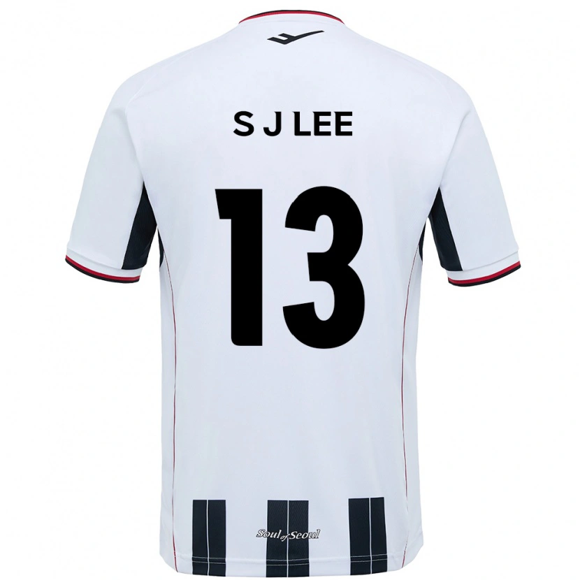 Danxen Kinderen Seo-Jun Lee #13 Wit Zwart Uitshirt Uittenue 2025/26 T-Shirt