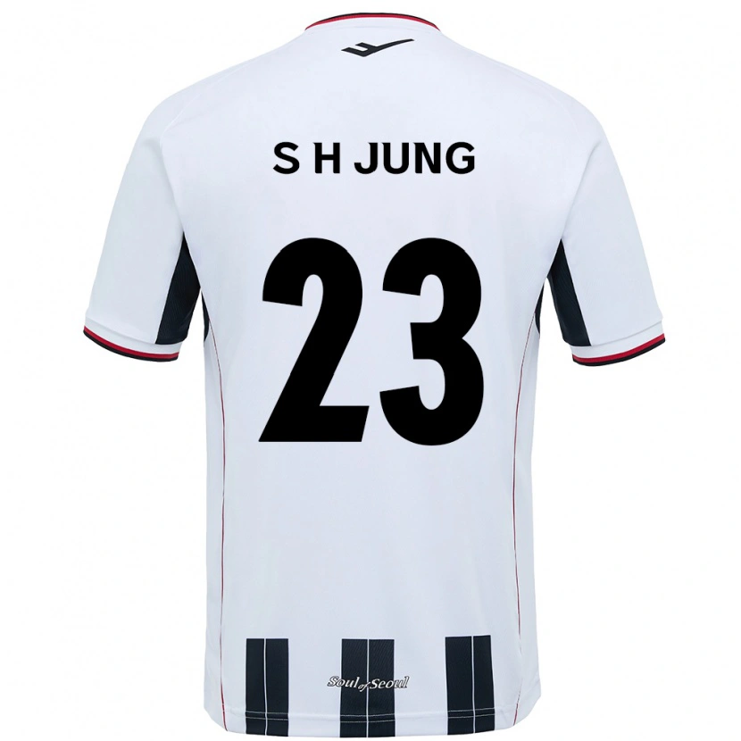 Danxen Kinderen Hyeon-Soo Jung #23 Wit Zwart Uitshirt Uittenue 2025/26 T-Shirt