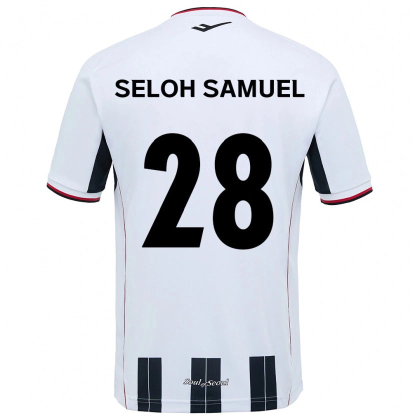 Danxen Kinderen Gbato Seloh Samuel #28 Wit Zwart Uitshirt Uittenue 2025/26 T-Shirt