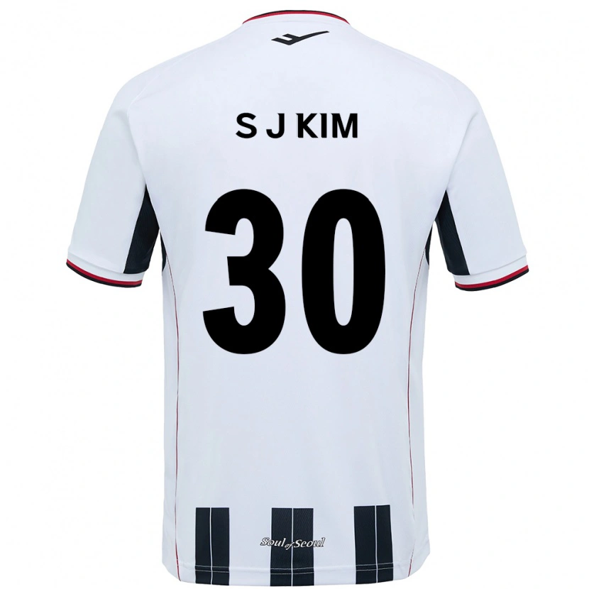 Danxen Kinderen Ju-Sung Kim #30 Wit Zwart Uitshirt Uittenue 2025/26 T-Shirt