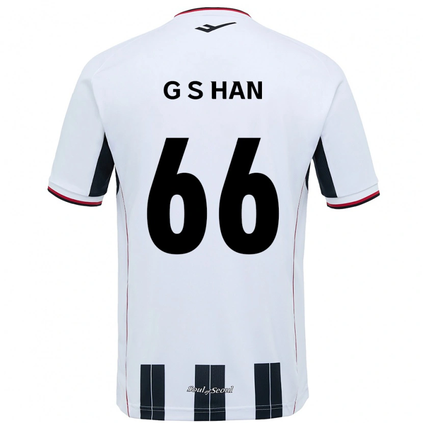 Danxen Kinderen Seung-Gyu Han #66 Wit Zwart Uitshirt Uittenue 2025/26 T-Shirt