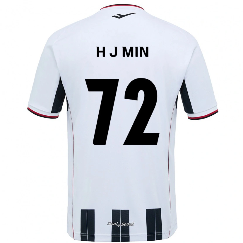 Danxen Kinderen Ji-Hoon Min #72 Wit Zwart Uitshirt Uittenue 2025/26 T-Shirt