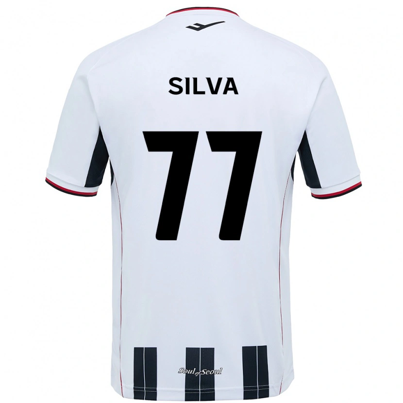Danxen Kinderen Lucas Silva #77 Wit Zwart Uitshirt Uittenue 2025/26 T-Shirt