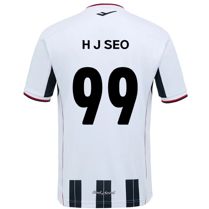 Danxen Kinderen Ju-Hwan Seo #99 Wit Zwart Uitshirt Uittenue 2025/26 T-Shirt