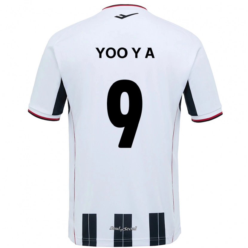 Danxen Kinderen Yoo Young-A #9 Wit Zwart Uitshirt Uittenue 2025/26 T-Shirt