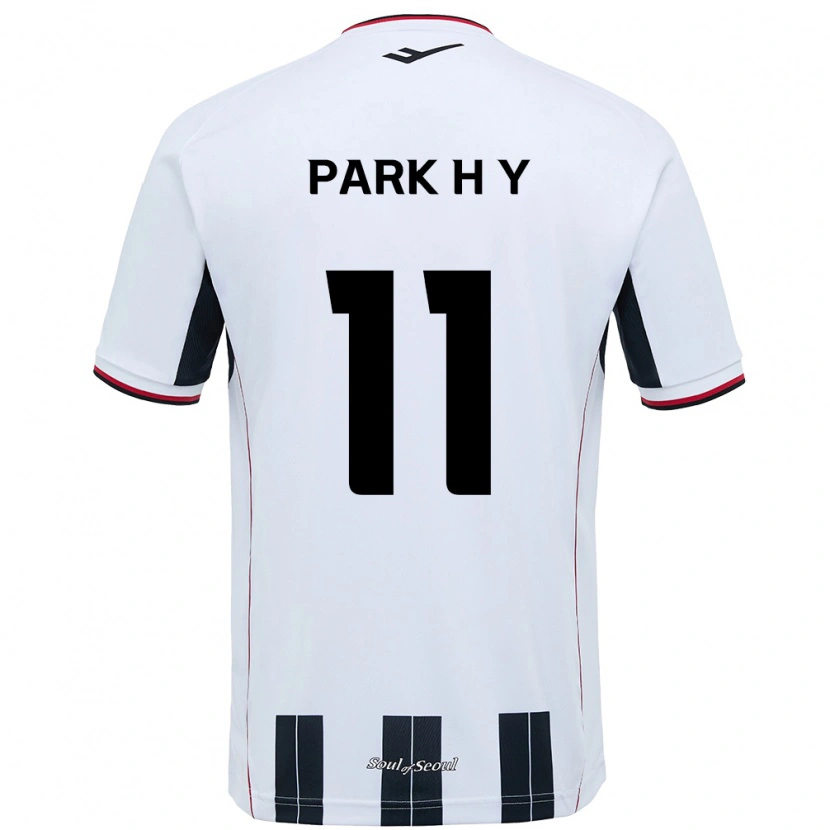 Danxen Kinderen Park Hee-Young #11 Wit Zwart Uitshirt Uittenue 2025/26 T-Shirt