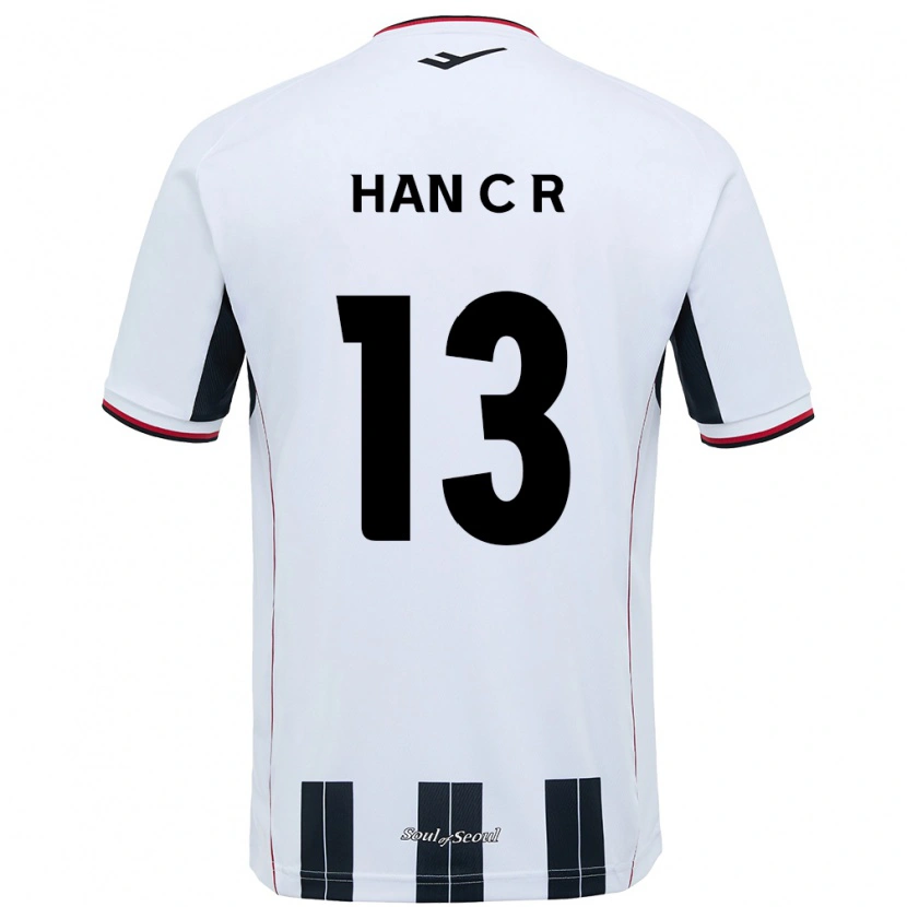 Danxen Kinderen Han Chae-Rin #13 Wit Zwart Uitshirt Uittenue 2025/26 T-Shirt