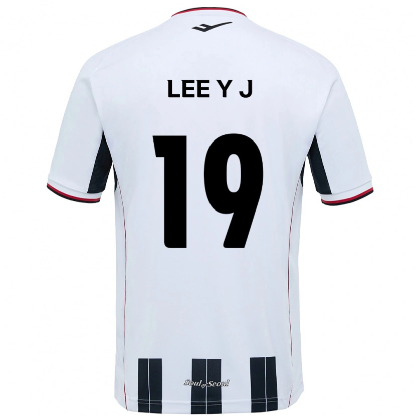 Danxen Kinderen Lee Ye-Jin #19 Wit Zwart Uitshirt Uittenue 2025/26 T-Shirt