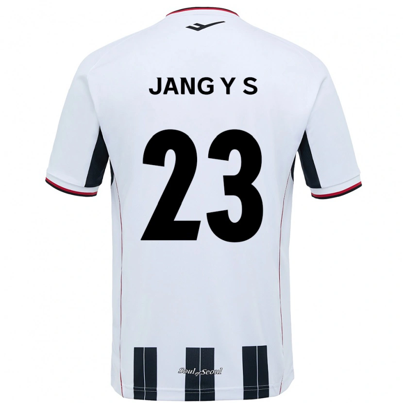 Danxen Kinderen Jang Yoon-Seo #23 Wit Zwart Uitshirt Uittenue 2025/26 T-Shirt