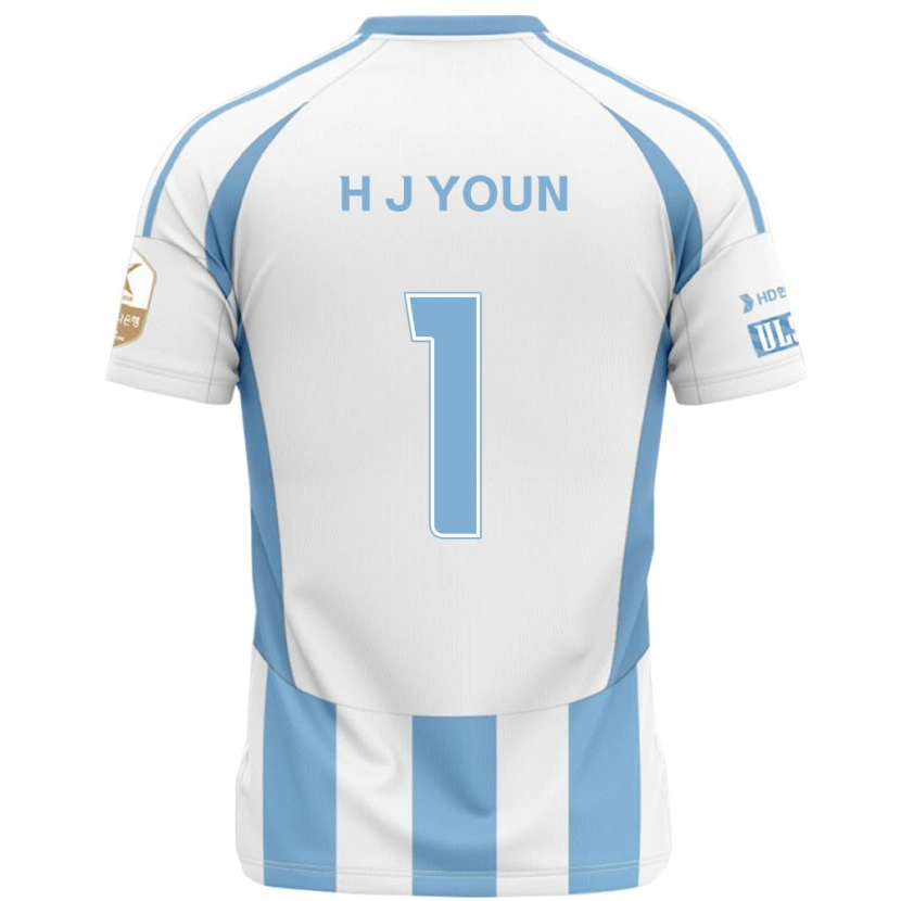 Danxen Kinderen Je-Hun Youn #1 Wit Hemelsblauw Uitshirt Uittenue 2025/26 T-Shirt