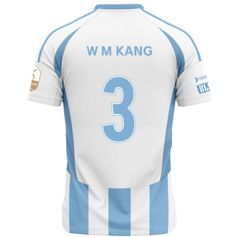 Danxen Kinderen Min-Woo Kang #3 Wit Hemelsblauw Uitshirt Uittenue 2025/26 T-Shirt