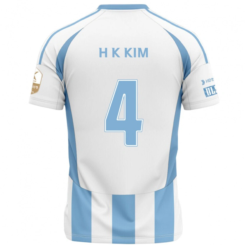 Danxen Kinderen Kee-Hee Kim #4 Wit Hemelsblauw Uitshirt Uittenue 2025/26 T-Shirt
