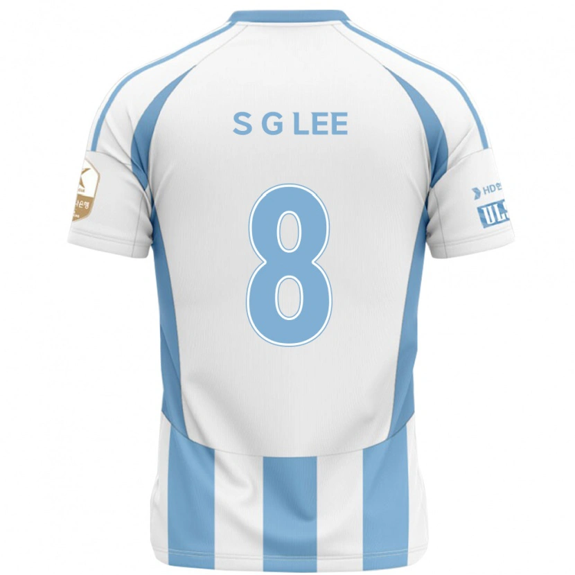Danxen Kinderen Gyu-Sung Lee #8 Wit Hemelsblauw Uitshirt Uittenue 2025/26 T-Shirt