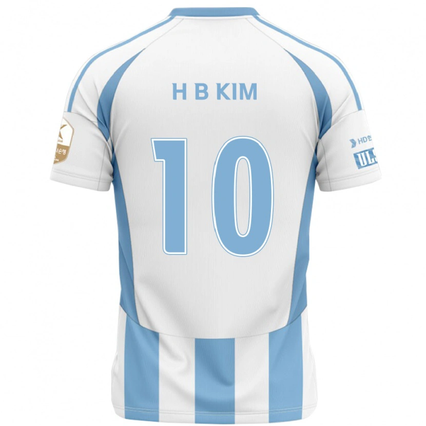 Danxen Kinderen Beom-Hwan Kim #10 Wit Hemelsblauw Uitshirt Uittenue 2025/26 T-Shirt