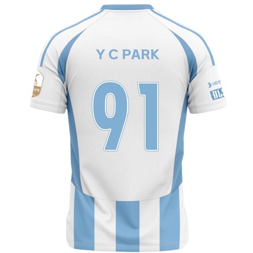 Danxen Kinderen Chu-Young Park #91 Wit Hemelsblauw Uitshirt Uittenue 2025/26 T-Shirt