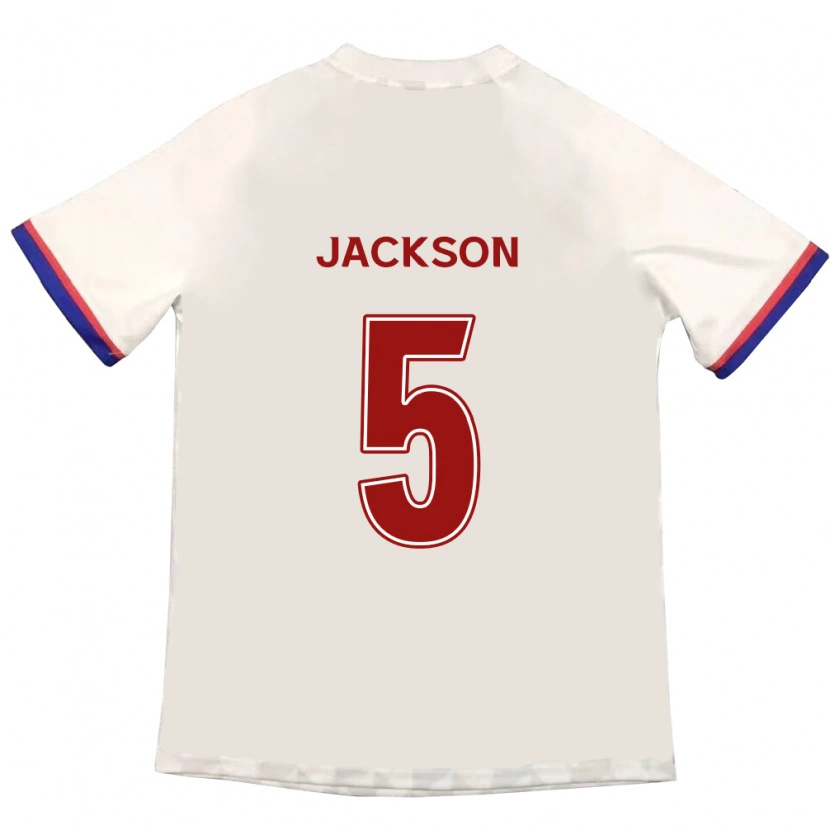 Danxen Kinderen Lachlan Jackson #5 Gebroken Wit Rood Uitshirt Uittenue 2025/26 T-Shirt