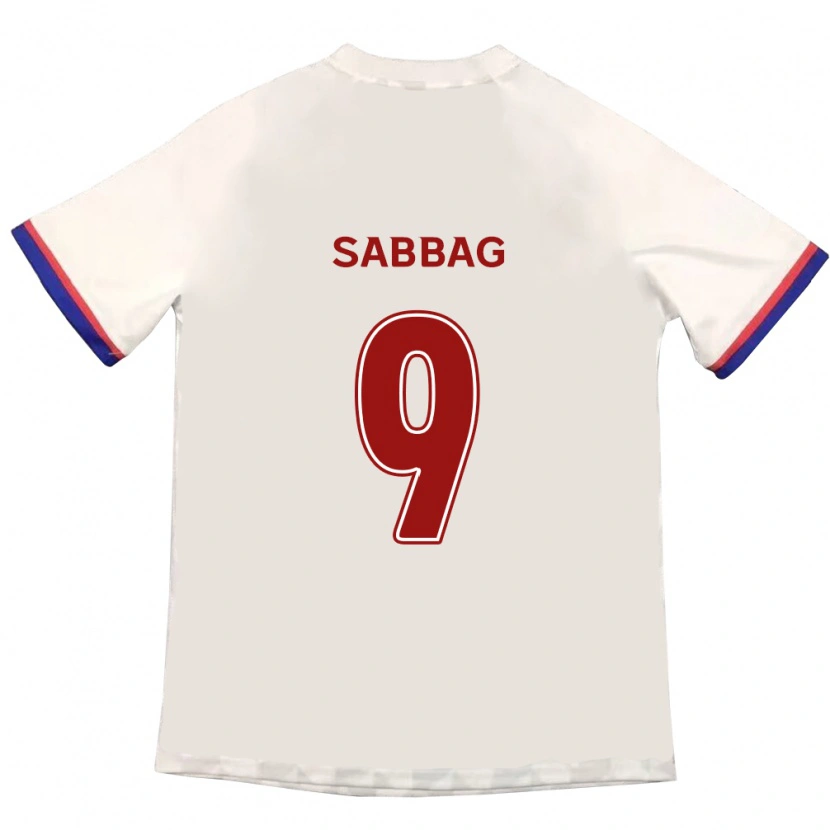 Danxen Kinderen Pablo Sabbag #9 Gebroken Wit Rood Uitshirt Uittenue 2025/26 T-Shirt
