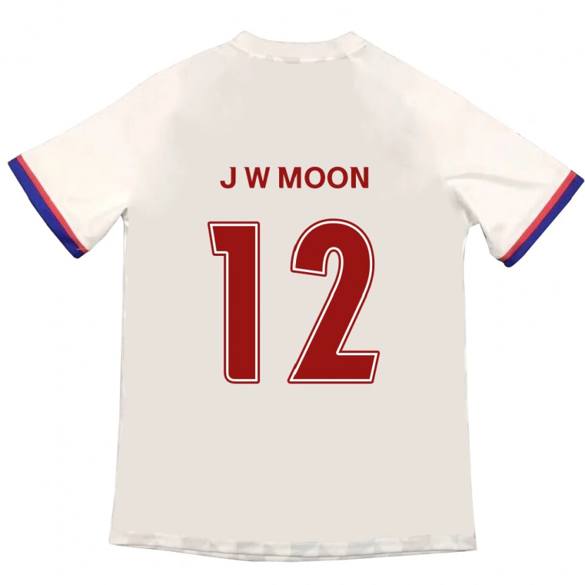 Danxen Kinderen Jung-Woo Moon #12 Gebroken Wit Rood Uitshirt Uittenue 2025/26 T-Shirt