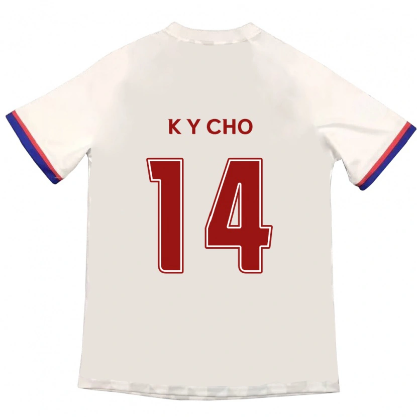 Danxen Kinderen Yun-Kwon Cho #14 Gebroken Wit Rood Uitshirt Uittenue 2025/26 T-Shirt