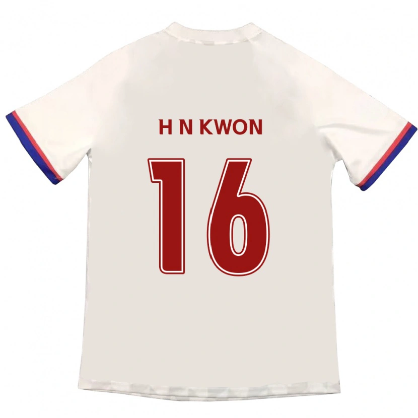 Danxen Kinderen Nam-Hoon Kwon #16 Gebroken Wit Rood Uitshirt Uittenue 2025/26 T-Shirt