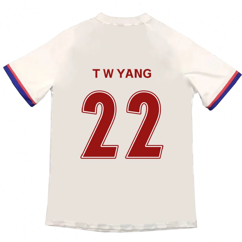 Danxen Kinderen Tae-Who Yang #22 Gebroken Wit Rood Uitshirt Uittenue 2025/26 T-Shirt