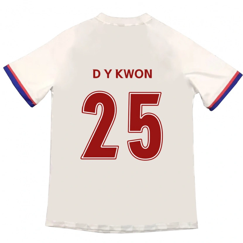 Danxen Kinderen Do-Yeong Kwon #25 Gebroken Wit Rood Uitshirt Uittenue 2025/26 T-Shirt