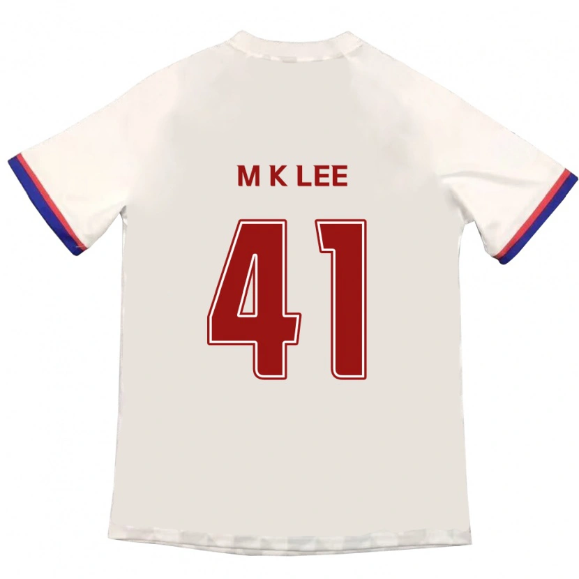 Danxen Kinderen Kyung-Min Lee #41 Gebroken Wit Rood Uitshirt Uittenue 2025/26 T-Shirt