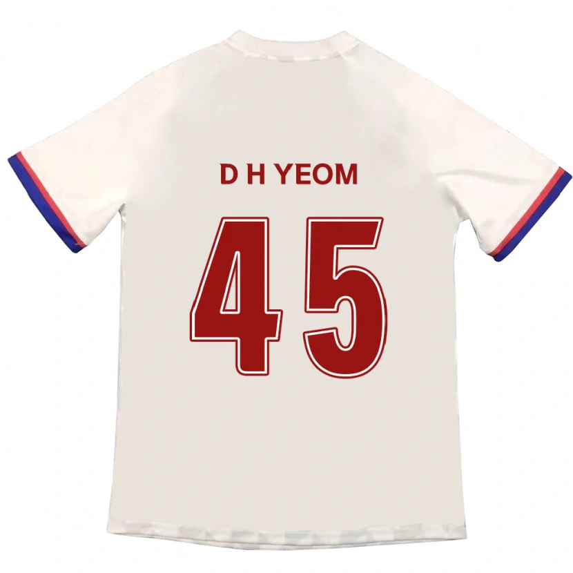 Danxen Kinderen Do-Hyeon Yeom #45 Gebroken Wit Rood Uitshirt Uittenue 2025/26 T-Shirt