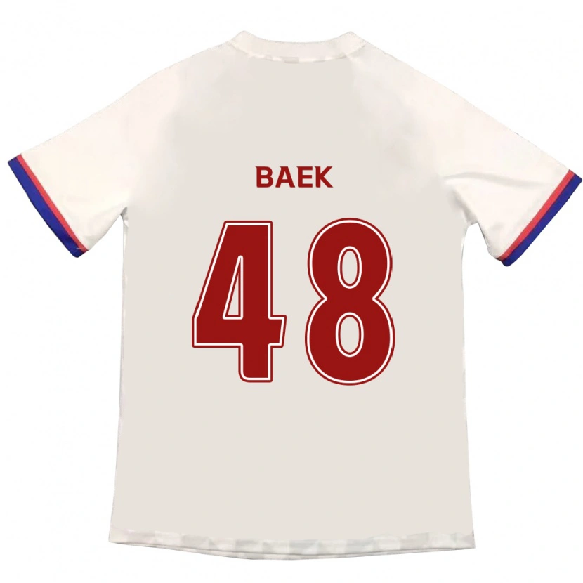 Danxen Kinderen Kyeong Baek #48 Gebroken Wit Rood Uitshirt Uittenue 2025/26 T-Shirt