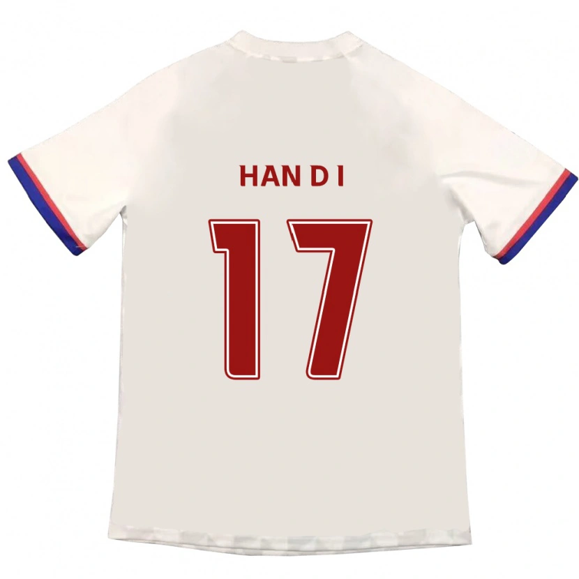 Danxen Kinderen Han Da-In #17 Gebroken Wit Rood Uitshirt Uittenue 2025/26 T-Shirt