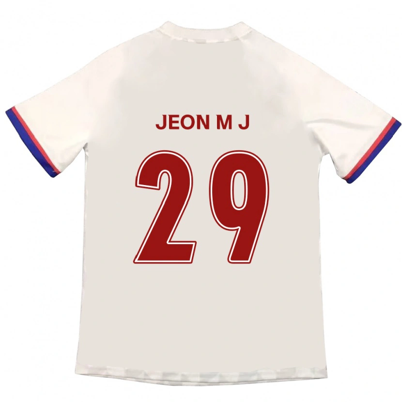 Danxen Kinderen Jeon Min-Ji #29 Gebroken Wit Rood Uitshirt Uittenue 2025/26 T-Shirt