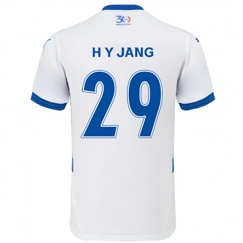 Danxen Kinderen Yo-Han Jang #29 Wit Koningsblauw Uitshirt Uittenue 2025/26 T-Shirt