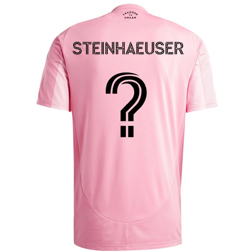 Danxen Heren Marcus Steinhaeuser #0 Roze Zwart Thuisshirt Thuistenue 2025/26 T-Shirt