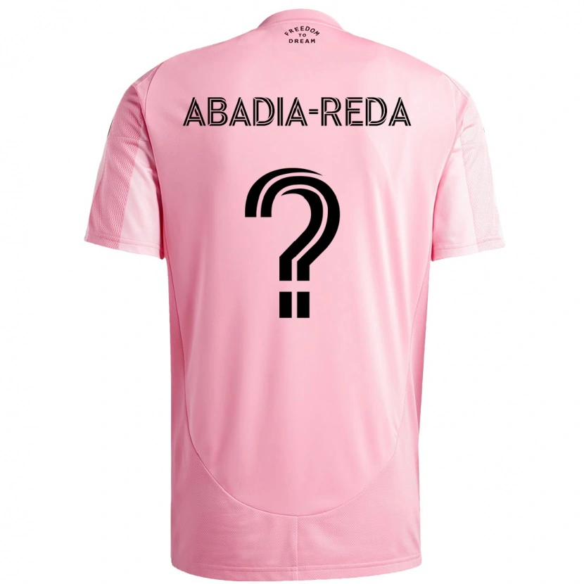 Danxen Heren Ezequiel Abadia-Reda #0 Roze Zwart Thuisshirt Thuistenue 2025/26 T-Shirt