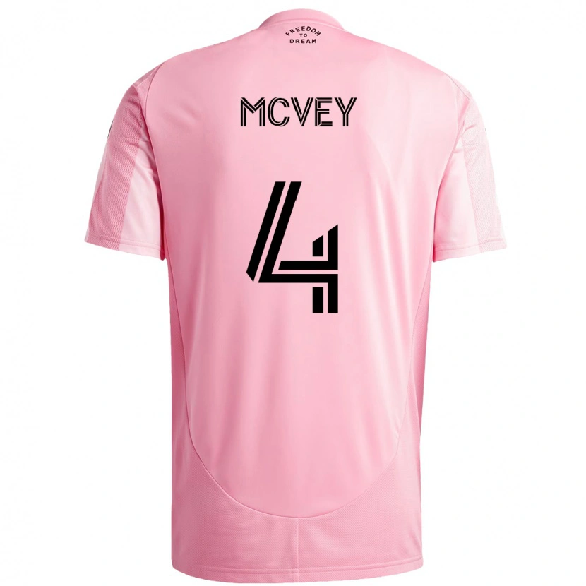 Danxen Heren Christopher Mcvey #4 Roze Zwart Thuisshirt Thuistenue 2025/26 T-Shirt