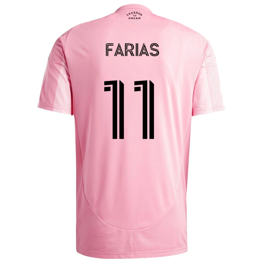 Danxen Heren Facundo Farías #11 Roze Zwart Thuisshirt Thuistenue 2025/26 T-Shirt