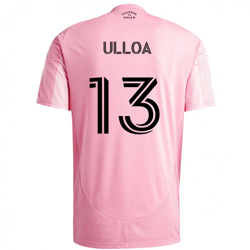 Danxen Heren Víctor Ulloa #13 Roze Zwart Thuisshirt Thuistenue 2025/26 T-Shirt