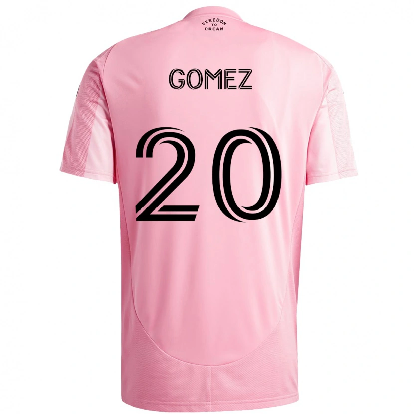 Danxen Heren Diego Gómez #20 Roze Zwart Thuisshirt Thuistenue 2025/26 T-Shirt