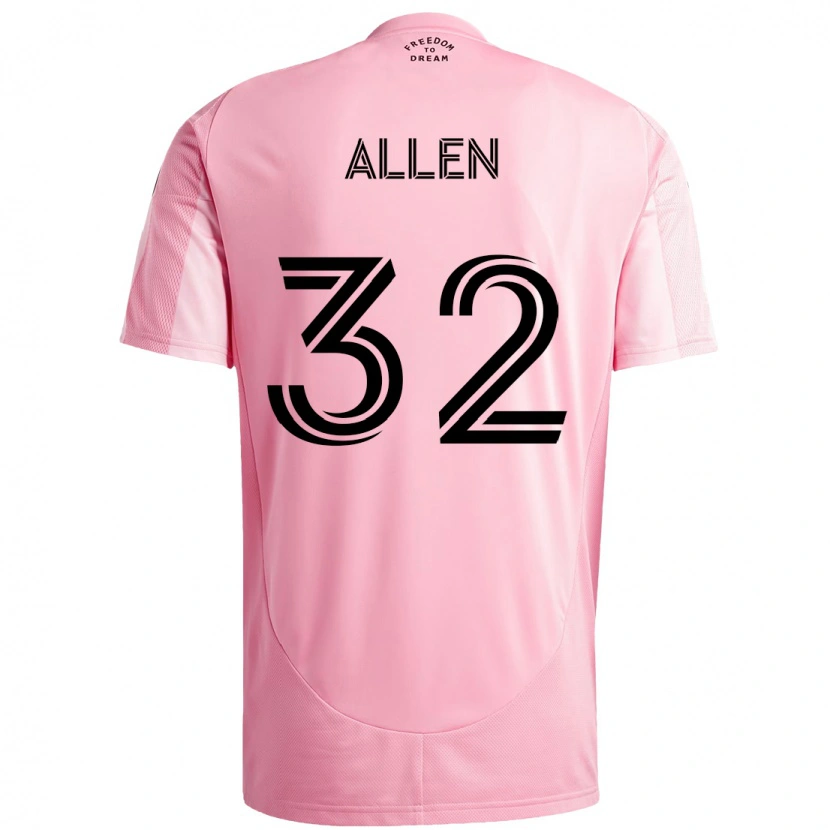 Danxen Heren Noah Allen #32 Roze Zwart Thuisshirt Thuistenue 2025/26 T-Shirt