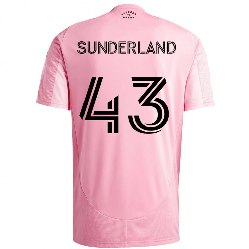 Danxen Heren Lawson Sunderland #43 Roze Zwart Thuisshirt Thuistenue 2025/26 T-Shirt
