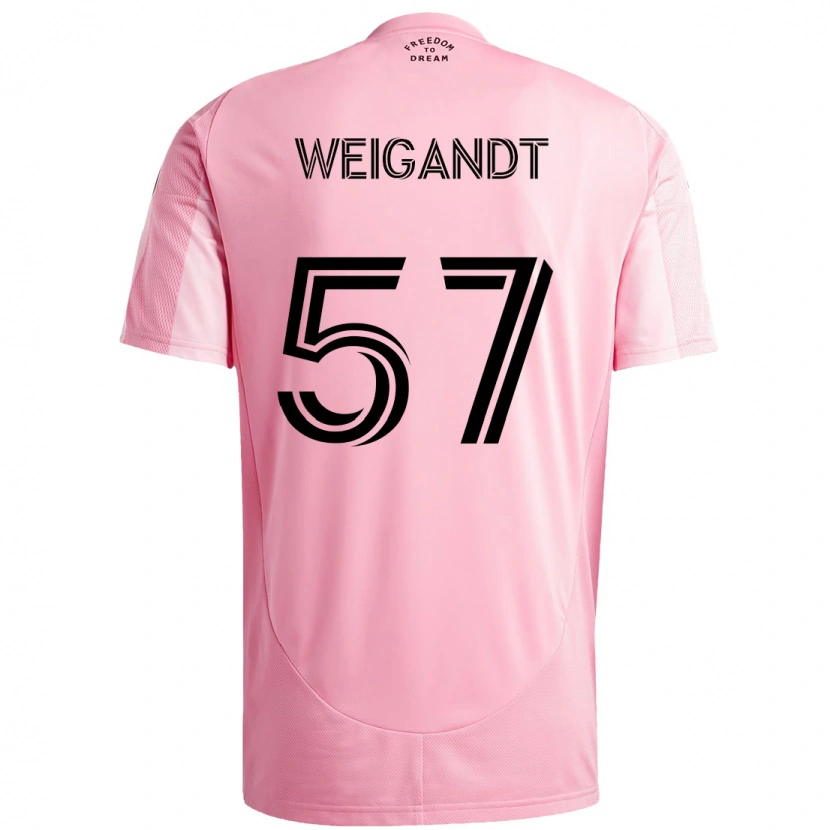 Danxen Heren Marcelo Weigandt #57 Roze Zwart Thuisshirt Thuistenue 2025/26 T-Shirt