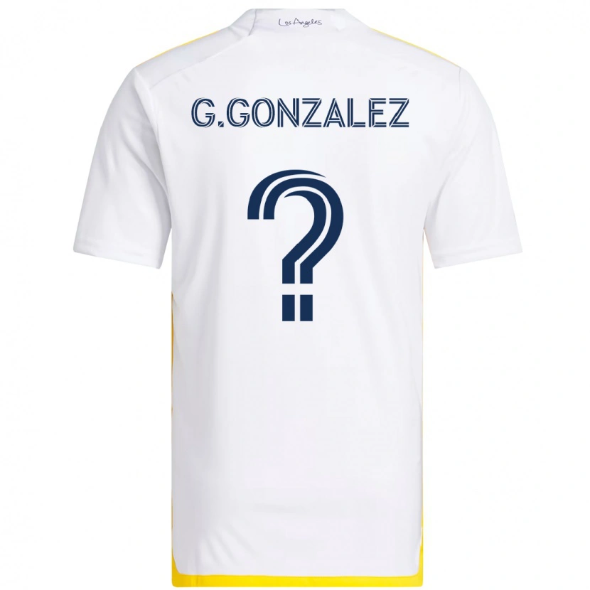 Danxen Heren Gustavo Gonzalez #0 Wit Geel Thuisshirt Thuistenue 2025/26 T-Shirt