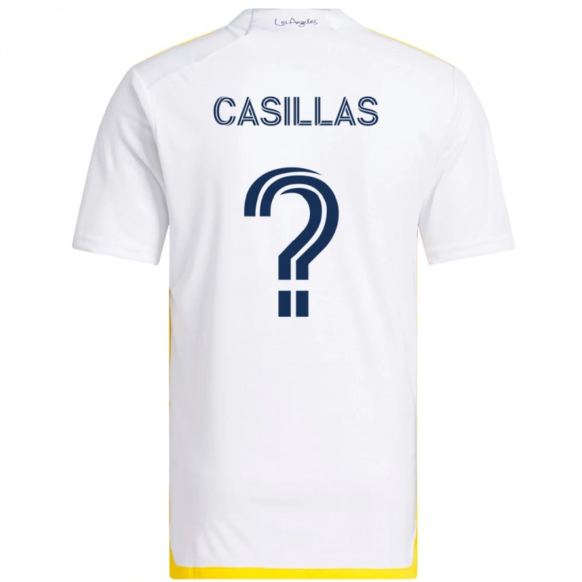 Danxen Heren Victor Casillas #0 Wit Geel Thuisshirt Thuistenue 2025/26 T-Shirt