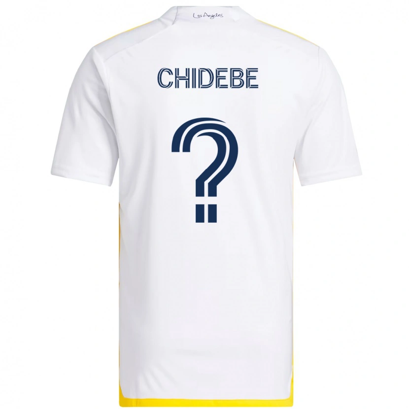 Danxen Heren Ikenna Chidebe #0 Wit Geel Thuisshirt Thuistenue 2025/26 T-Shirt