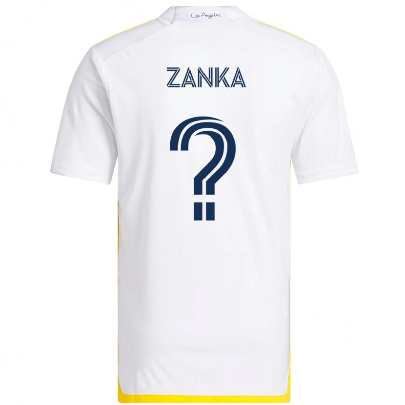 Danxen Heren Zanka #0 Wit Geel Thuisshirt Thuistenue 2025/26 T-Shirt