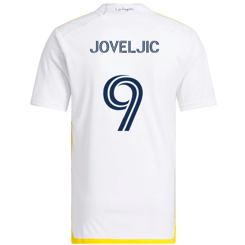 Danxen Heren Dejan Joveljic #9 Wit Geel Thuisshirt Thuistenue 2025/26 T-Shirt